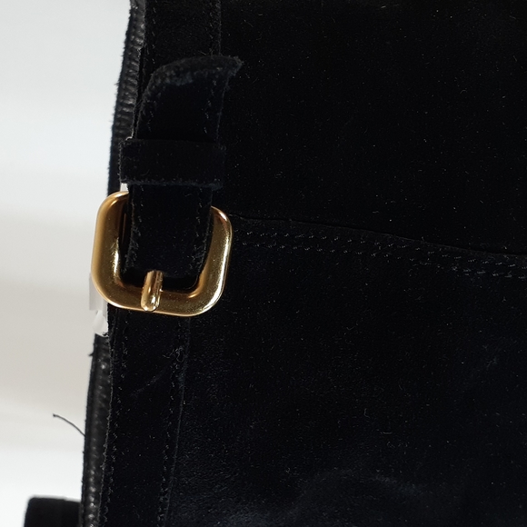 Prada black suede leather heeled boots size 37 size 7 - Picture 6 of 13